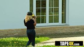 Petite Courier Milf Having Fun with Young Dude After Delivery Goes Wrong