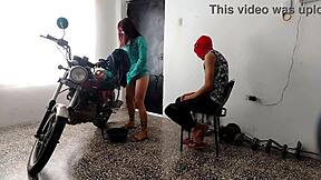 Innocent guy didn't expect his neighbor's big ass shaking in lingerie