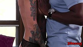 super hot kleio valentien bangs in interracial group with big tits and riding