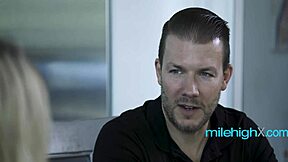 Babysitting turns chaotic with the petite blonde teen