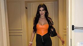 Guess what this Latina babe does in the hotel?