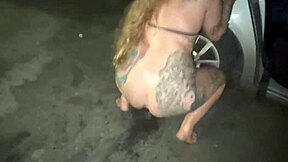 Hot Lesbian Action in Shopping Lot With Stunning Beauties