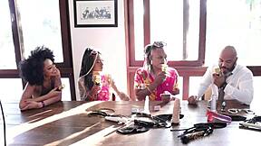 Brazilian Black Couple Enters Porn In Sheer Red Outfits?