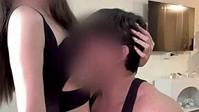 Oriental Hottie Takes a Huge Cum Load on Her Small Titties