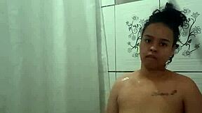 Taking a shower and fingering my tight pussy, but is it enough?