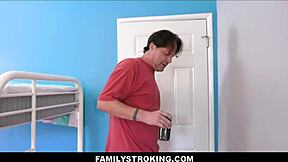 familystroking com - young 18+ blonde teen gets drilled by stepdad after trouble with stepmom