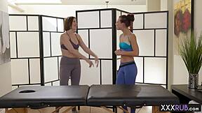 petite teen massages sexy redhead milf's pussy