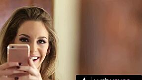 Aroused Petite Kimmy Granger Caught Rival Stepsister Alice March Masturbating!