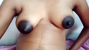 Stepsister fantasy unfolds as she teases her wet pussy