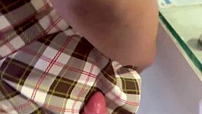 perverted stepdad rubs dick on schoolgirl's uniform then fucks her tight pussy