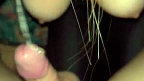 Cute young blonde licks and sucks cock in public woods