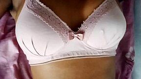 Stepsister fantasy unfolds as she teases her wet pussy