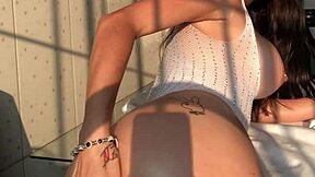 Come eat my pussy and asshole, huge fat skinny curvy exhibitionist latina in panties and lingerie