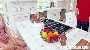 Petite Ukrainian Virgin Odessa's First Threesome!