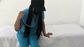 Big ass busty british nurse masturbates juicy pussy with vibrator in hospital 😍