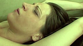 Blonde Pornstar Kristine Kay Throws Head Back During Intense Pussy Drilling, Handjob, and Cumshot Swallow.