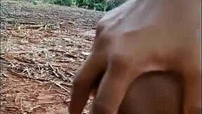 small latina teen feels intense pleasure in sugarcane field fucking