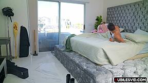 Lazy stepbro gets active in family sex