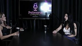 Anabele Nogueira Teases in Sheer Red for a Wild Gang Bang.