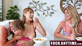 Stepmom pushes stepsiblings to explore wild desires together! 🔥