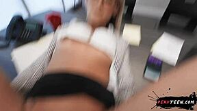 Cheating teen fucked hard by boss at office