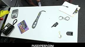 Shocking! Shoplifter Teen 18+ Faces Intense Pussy Interrogation in Garage