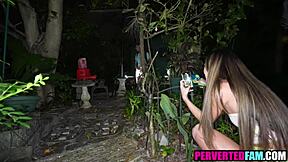 Step Brother and Sister Sneak a Public Park Fuck