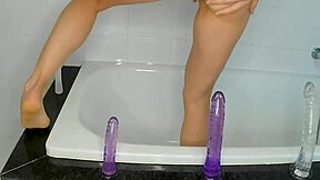 Lola spice tries big toys, her perfect body and skinny figure in young amateur teen video