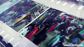 Gianna Gem Pops Her Tight Pussy for Officer. Riding and Blowjob at Work.