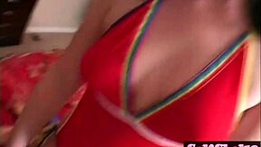 Sexy Andi lap dances, rubbing vagina in pants on big ass teen