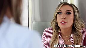 Hot Milfs Desiree Dulce And Mia James Take Their Stepson's Virginity