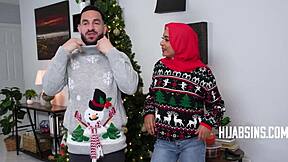 She Wears Hijab During Passionate Christmas Sex