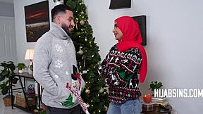She Wears Hijab During Passionate Christmas Sex
