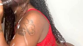 Stepbrother's Big Black Cock Sucked by Keisha Minaj