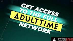 sexy ebony romy indy makes co-worker cum with feet