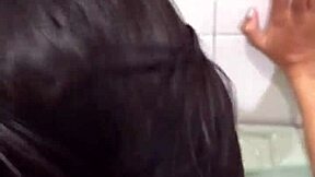 He fucks my tight ass in bathroom, want creampie close up?