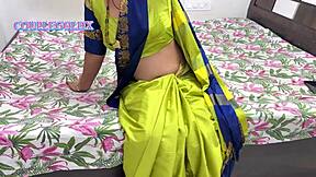 komol's shaved pussy gets explored by gent at home with beautyjan watching