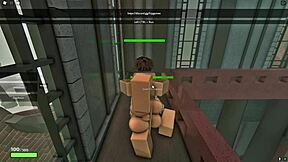 Intensely fucking my stepmom in luxurious mansion on Roblox.