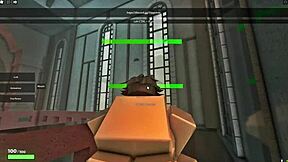 Intensely fucking my stepmom in luxurious mansion on Roblox.