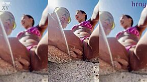 Latina College Girl Fingered Hard On Spring Break Beach