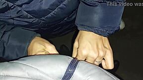 Public doggystyle fucking of brunette Latina in Buenos Aires planetarium with creampie