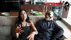 is eva getting fucked rough by pedro in the arena while her husband watches?