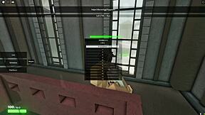 Intensely fucking my stepmom in luxurious mansion on Roblox.