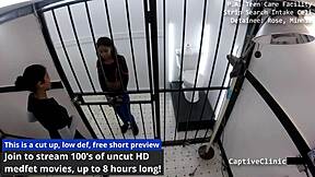 minnie rose, the brunette teen 18+, gets handcuffed in the hospital for cash, tickled and fucked to orgasm.