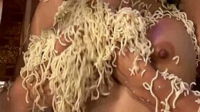 oodle of noodles as kaiya lynn slurps on a cock with gaping asshole and cumshot 😏