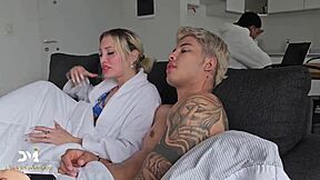 wanna see stepsiblings sneakily bang while stepdad watches tv? - danner mendez