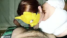 Latina Amateur Sucks Stranger Deep and Hard at His House