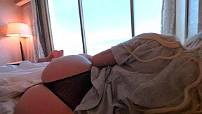 Big sis shares bed on vacation