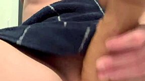 Scarlet leaves bathroom sink covered in cum