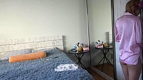 Peeping on step sister again? She teases, but things get passionate